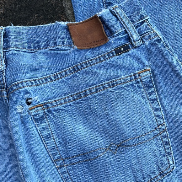 Lucky brand "181 relaxed straight" distressed blue jeans size 31 - Picture 2 of 7
